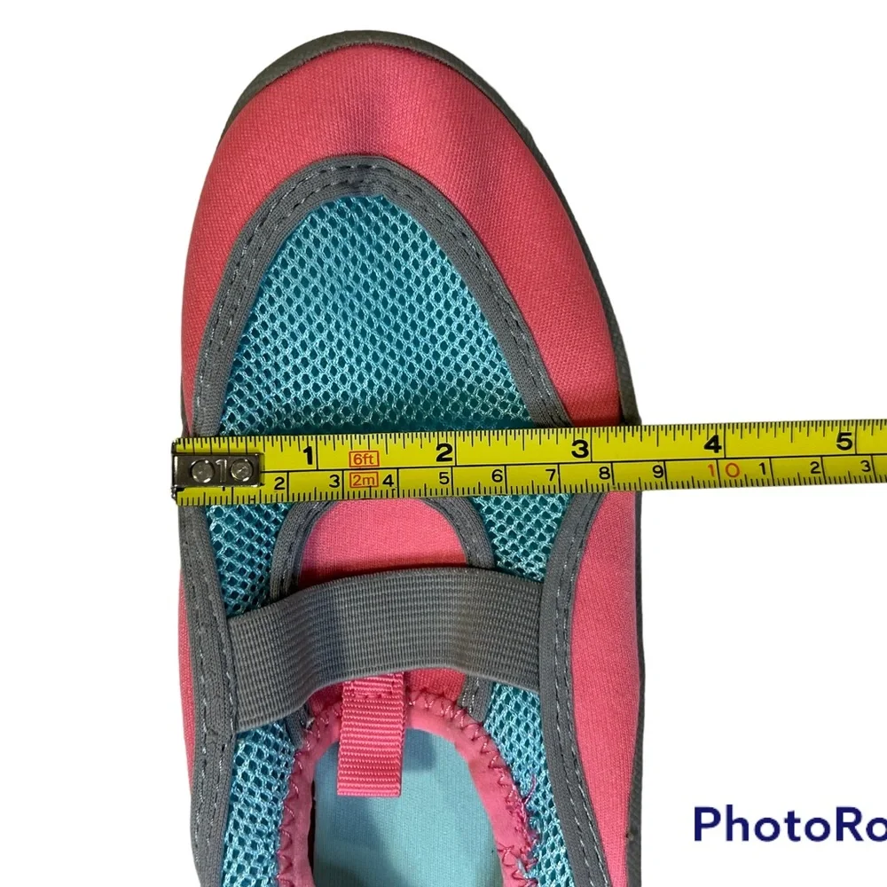 Girls, pink and blue water shoes, size 2–3
